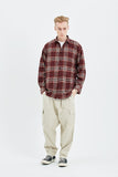 セイントペイン(SAINTPAIN) SP FLANNEL CHECK SHIRTS-RED