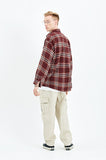 セイントペイン(SAINTPAIN) SP FLANNEL CHECK SHIRTS-RED
