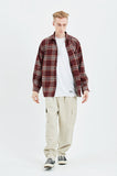 セイントペイン(SAINTPAIN) SP FLANNEL CHECK SHIRTS-RED