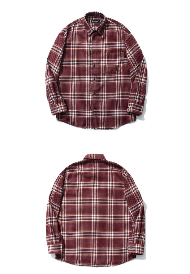 セイントペイン(SAINTPAIN) SP FLANNEL CHECK SHIRTS-RED