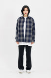 セイントペイン(SAINTPAIN)SP FLANNEL CHECK SHIRTS-NAVY