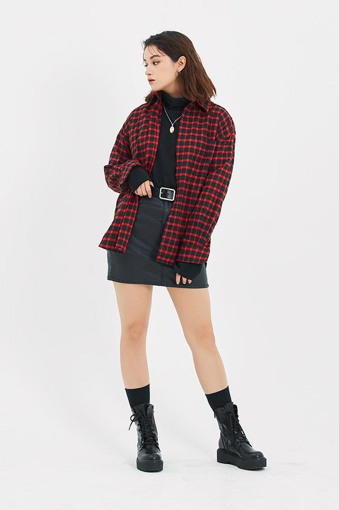 セイントペイン(SAINTPAIN)SP MINIMAL CHECK SHIRTS-RED