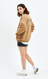 セイントペイン(SAINTPAIN) SP ELLIPSE LOGO CREW NECK-BROWN
