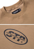 セイントペイン(SAINTPAIN) SP ELLIPSE LOGO CREW NECK-BROWN