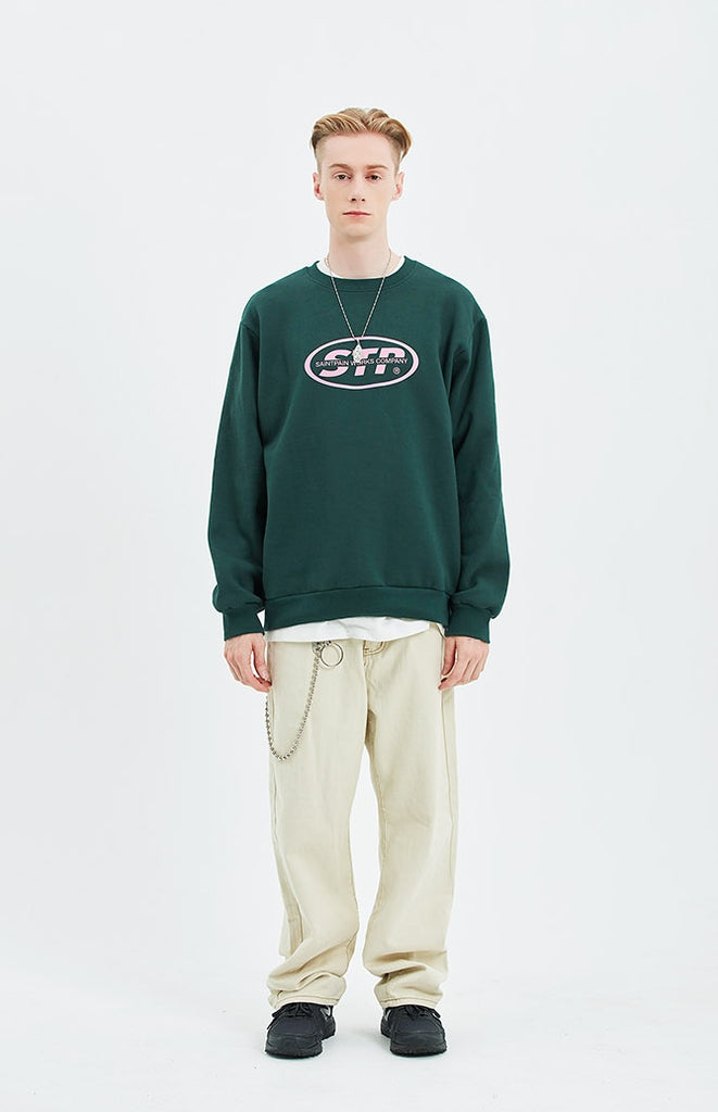 セイントペイン(SAINTPAIN)SP ELLIPSE LOGO CREW NECK-GREEN