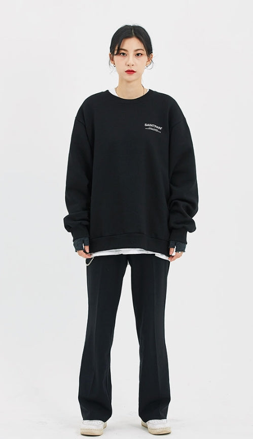 セイントペイン(SAINTPAIN)SP VARIATION LOGO CREW NECK-BLACK