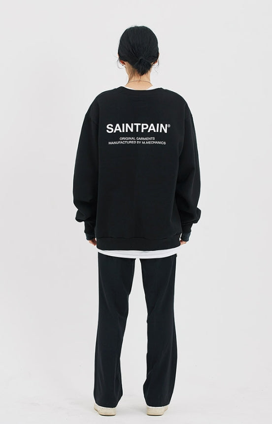 セイントペイン(SAINTPAIN)SP VARIATION LOGO CREW NECK-BLACK