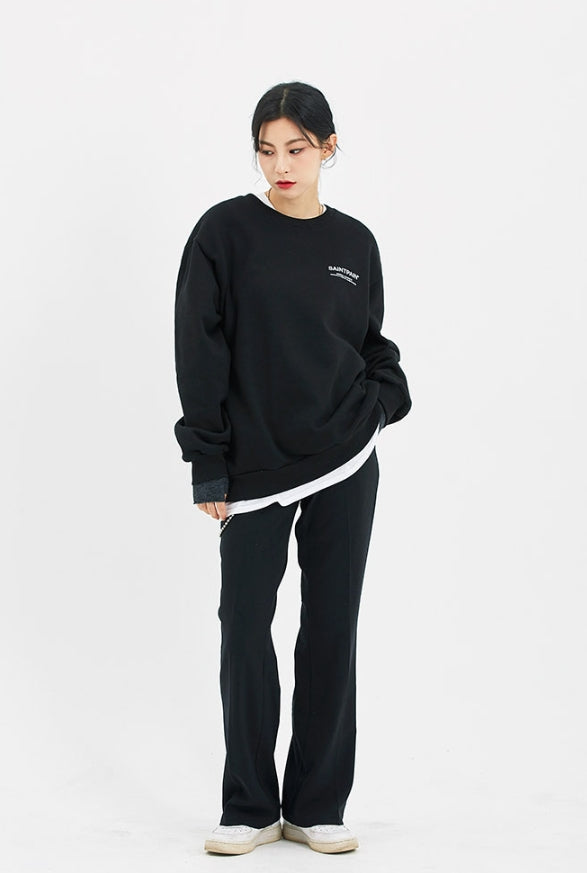 セイントペイン(SAINTPAIN)SP VARIATION LOGO CREW NECK-BLACK
