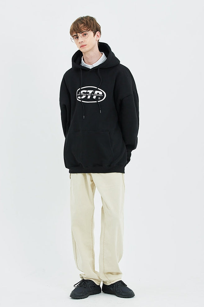 セイントペイン(SAINTPAIN) SP ELLIPSE LOGO HOOD-BLACK