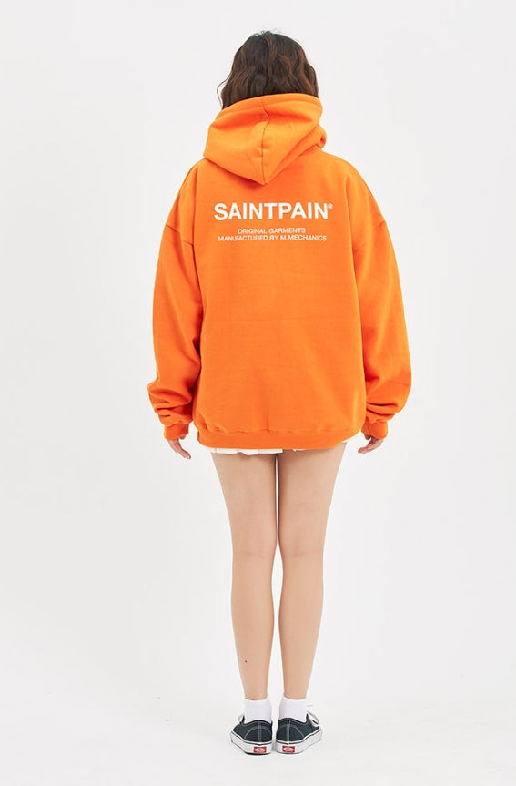 セイントペイン(SAINTPAIN) SP VARIATION LOGO HOOD-ORANGE