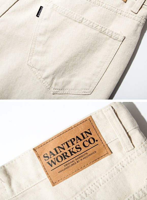 セイントペイン(SAINTPAIN) SP MODE STANDARD FIT JEANS-IVORY