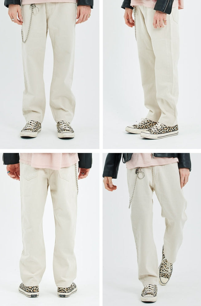 セイントペイン(SAINTPAIN) SP MODE STANDARD FIT JEANS-IVORY