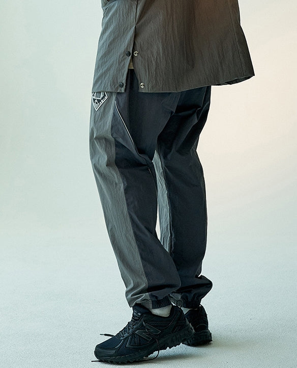 オベルー(OVERR) 19FW COLOR BLOCKED GRAY JOGGER PANTS