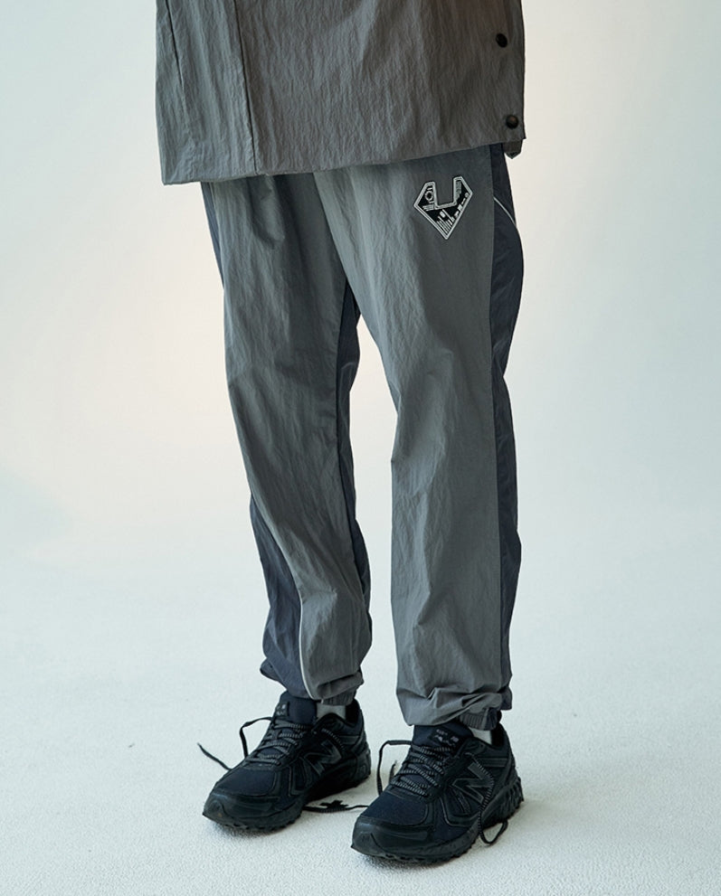 オベルー(OVERR) 19FW COLOR BLOCKED GRAY JOGGER PANTS