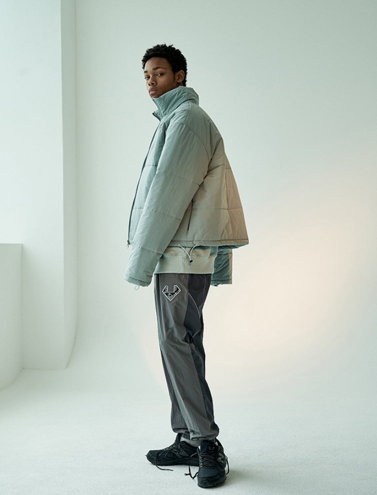 オベルー(OVERR) 19FW COLOR BLOCKED GRAY JOGGER PANTS