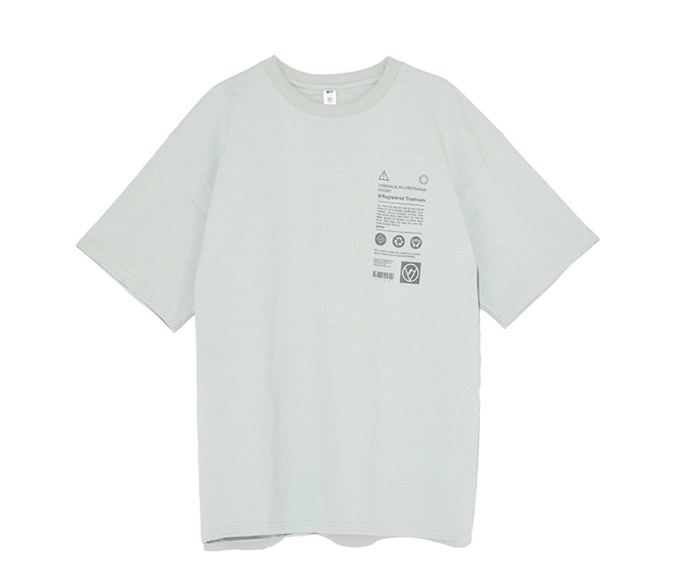 オベルー(OVERR) 19FW MANUAL PRINTING MINT TEE