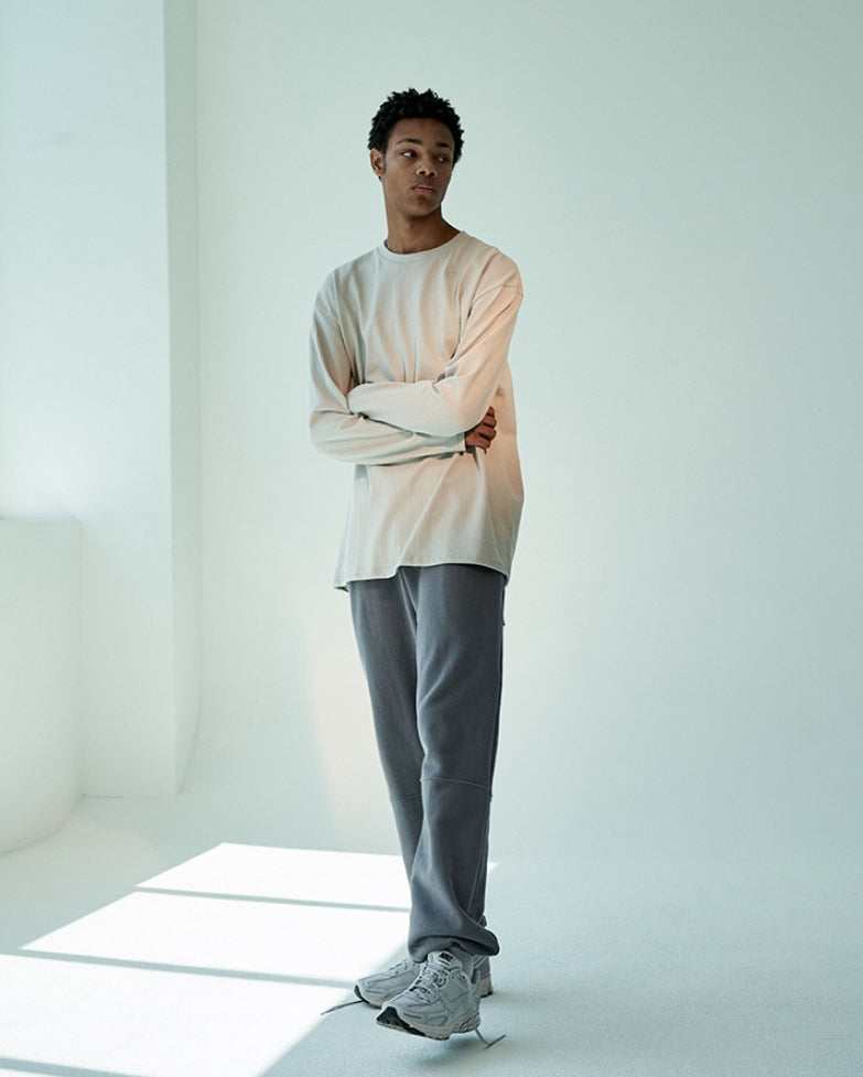 オベルー(OVERR)19FW OVR LOGO IVORY L/S TEE