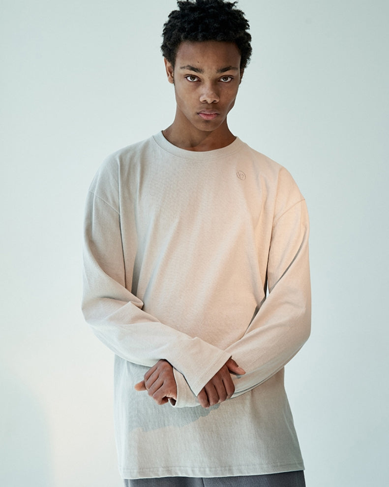 オベルー(OVERR)19FW OVR LOGO IVORY L/S TEE