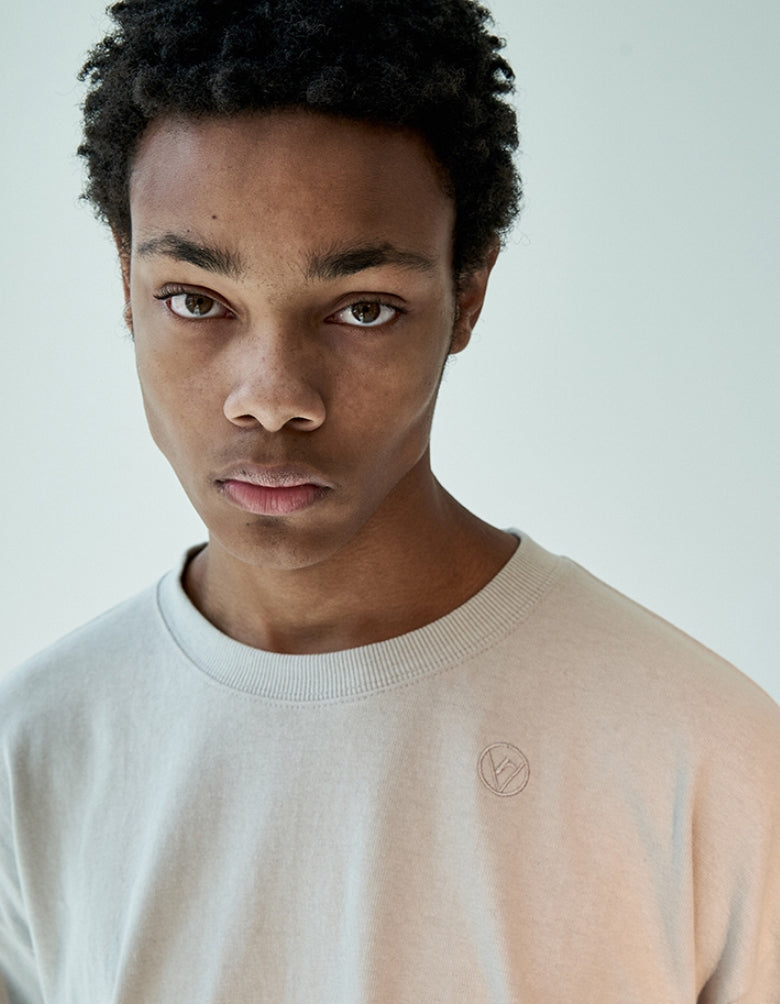 オベルー(OVERR)19FW OVR LOGO IVORY L/S TEE