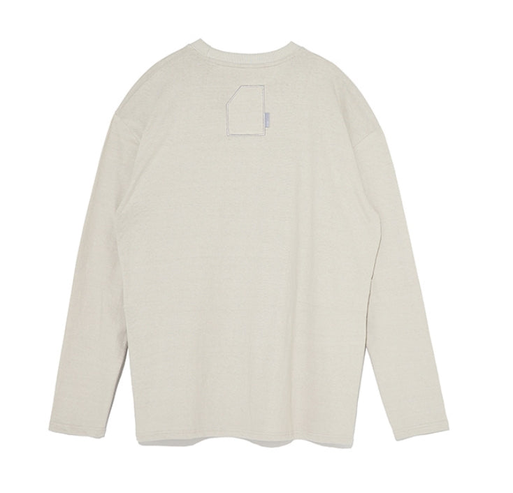 オベルー(OVERR)19FW OVR LOGO IVORY L/S TEE