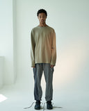 オベルー(OVERR)19FW OVR LOGO KHAKI L/S TEE