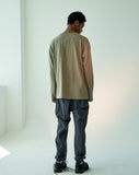 オベルー(OVERR)19FW OVR LOGO KHAKI L/S TEE
