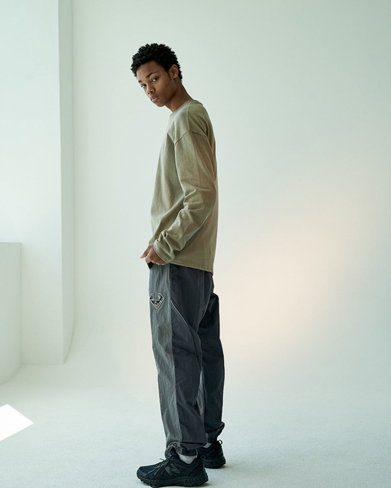 オベルー(OVERR)19FW OVR LOGO KHAKI L/S TEE