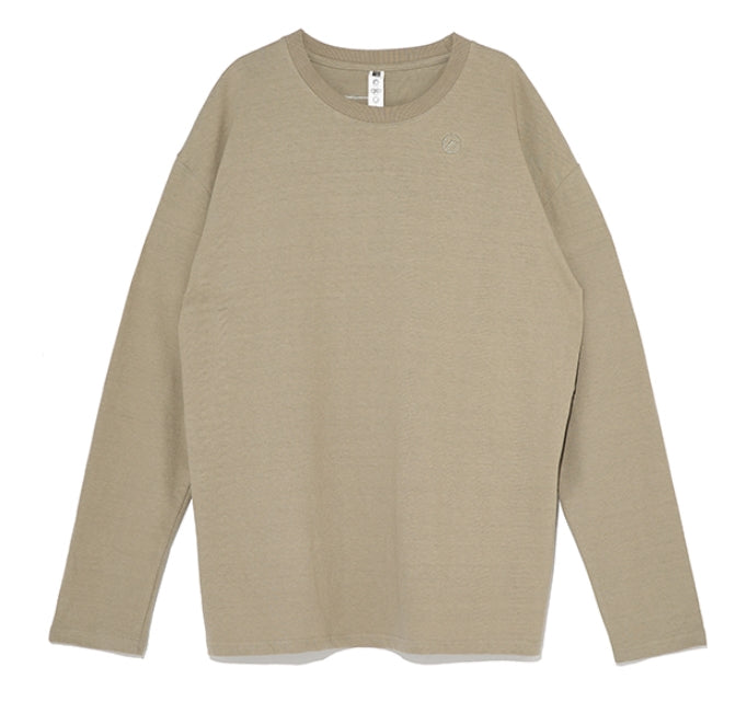 オベルー(OVERR)19FW OVR LOGO KHAKI L/S TEE