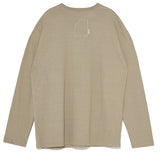 オベルー(OVERR)19FW OVR LOGO KHAKI L/S TEE