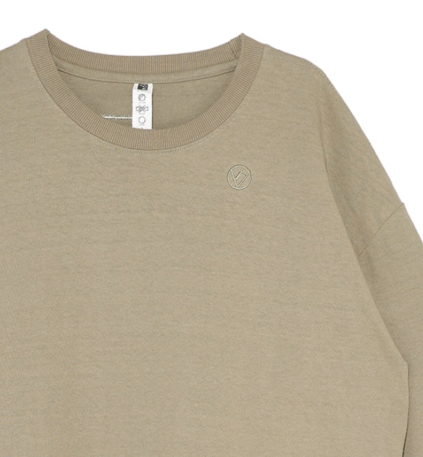 オベルー(OVERR)19FW OVR LOGO KHAKI L/S TEE