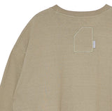 オベルー(OVERR)19FW OVR LOGO KHAKI L/S TEE