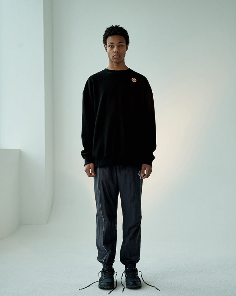 オベルー(OVERR)19FW OVR WAPPEN BLACK SWEATSHIRTS