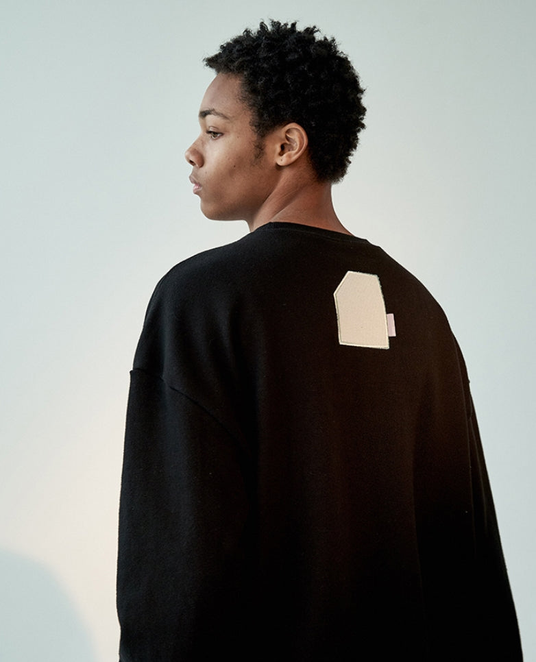 オベルー(OVERR)19FW OVR WAPPEN BLACK SWEATSHIRTS