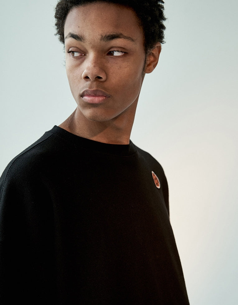 オベルー(OVERR)19FW OVR WAPPEN BLACK SWEATSHIRTS