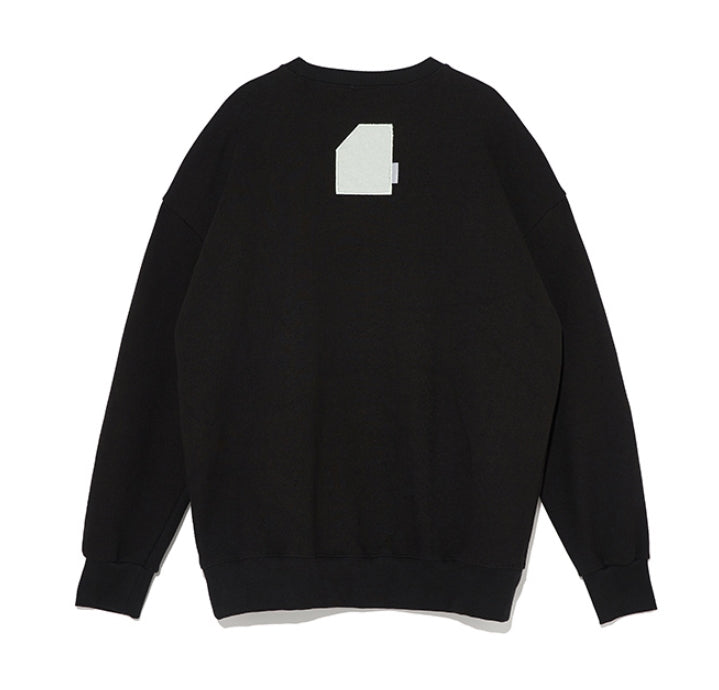 オベルー(OVERR)19FW OVR WAPPEN BLACK SWEATSHIRTS