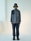 オベルー(OVERR) 19FW COLOR BLOCKED GRAY SHIRTS