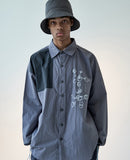 オベルー(OVERR) 19FW COLOR BLOCKED GRAY SHIRTS