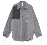 オベルー(OVERR) 19FW COLOR BLOCKED GRAY SHIRTS