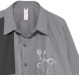 オベルー(OVERR) 19FW COLOR BLOCKED GRAY SHIRTS