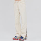 ロマンティッククラウン(ROMANTIC CROWN)SIDE CUT BUTTON PANTS_OATMEAL