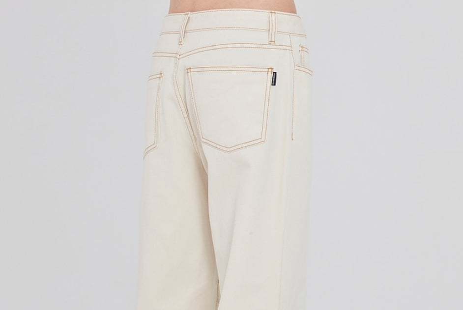 ロマンティッククラウン(ROMANTIC CROWN)SIDE CUT BUTTON PANTS_OATMEAL