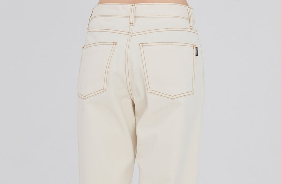 ロマンティッククラウン(ROMANTIC CROWN)SIDE CUT BUTTON PANTS_OATMEAL