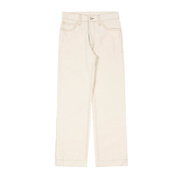 ロマンティッククラウン(ROMANTIC CROWN)SIDE CUT BUTTON PANTS_OATMEAL