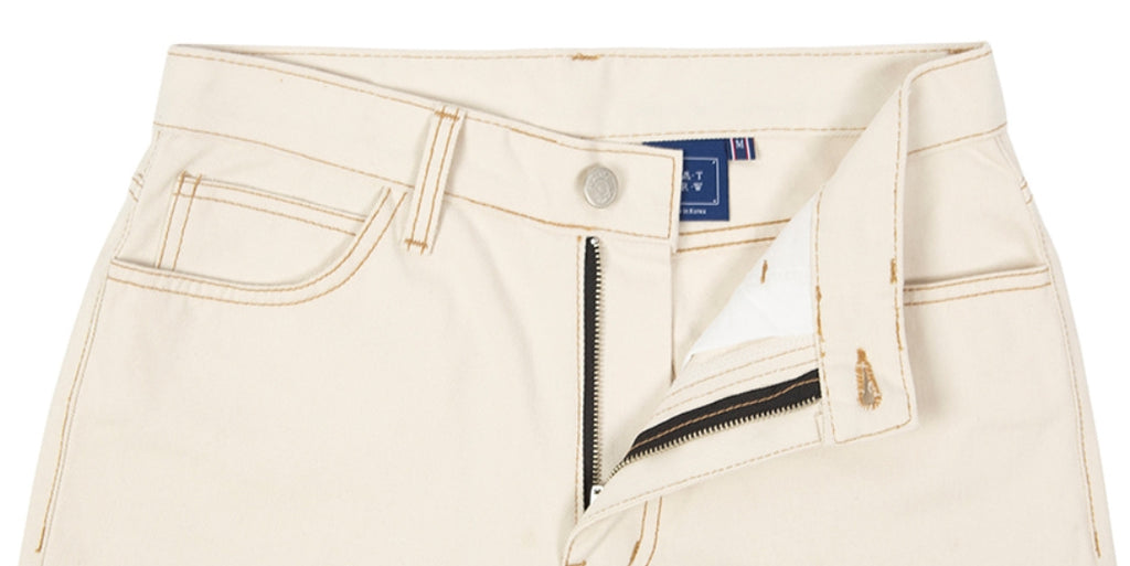 ロマンティッククラウン(ROMANTIC CROWN)SIDE CUT BUTTON PANTS_OATMEAL