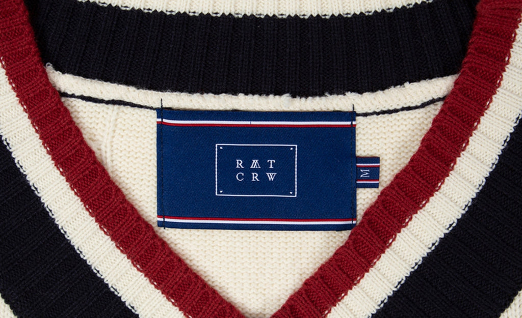 ロマンティッククラウン(ROMANTIC CROWN)V NECK CABLE KNIT VEST_OATMEAL