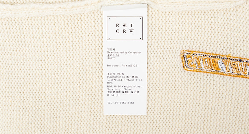 ロマンティッククラウン(ROMANTIC CROWN)V NECK CABLE KNIT VEST_OATMEAL