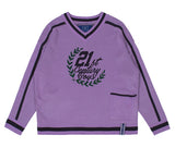 ロマンティッククラウン(ROMANTIC CROWN) 21C BOYS V NECK KNIT_PURPLE