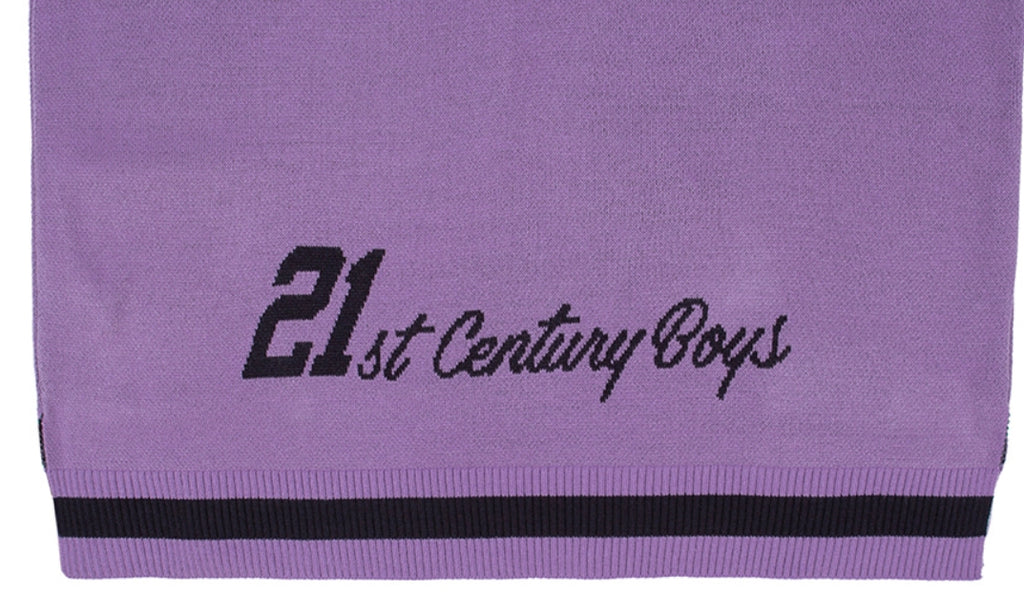 ロマンティッククラウン(ROMANTIC CROWN) 21C BOYS V NECK KNIT_PURPLE