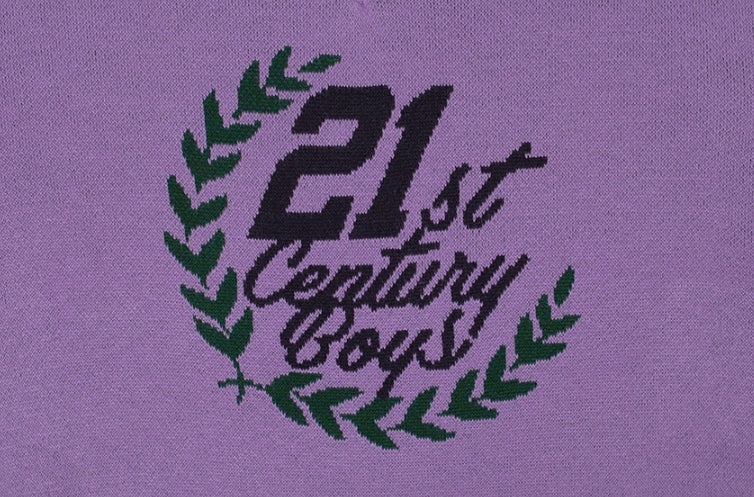 ロマンティッククラウン(ROMANTIC CROWN) 21C BOYS V NECK KNIT_PURPLE