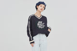 ロマンティッククラウン(ROMANTIC CROWN)21C BOYS V NECK KNIT_NAVY